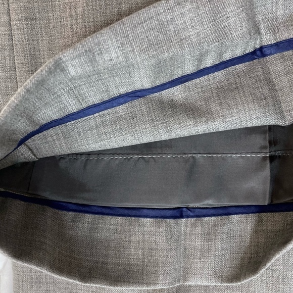 TORY BURCH Corinna Heather Gray Straight Leg Wool Blend Career Dress Pants - Picture 11 of 13